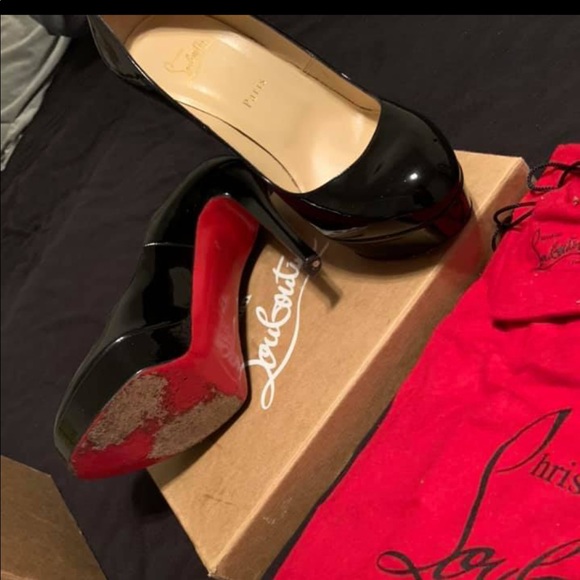 Bianca 140 Double Platform Black Patent Pump - Picture 2 of 4